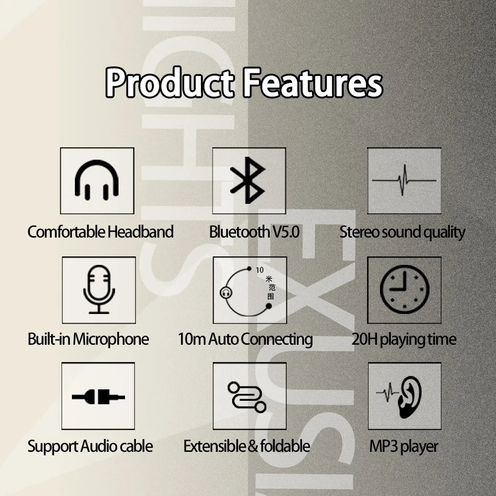 Wireless Silent Disco Headphone Anime Arknights Exusiai Stereo Bluetooth Headphone for Playing Games Sport Earphone with Mic