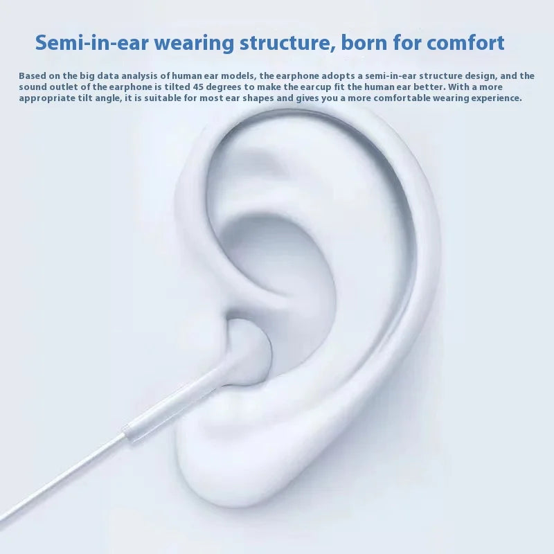 Pc Earbuds with Microphone In-Ear Usb C Headphone for Pc 3.5Mm Swimming Earbuds with Stereo Audio Applicable round Cable