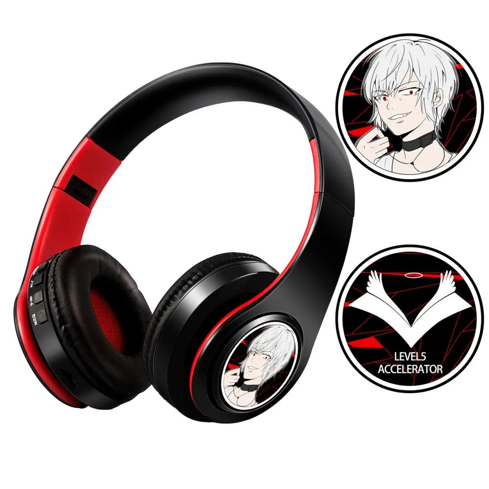 Wireless Silent Disco Headphone Anime Arknights Exusiai Stereo Bluetooth Headphone for Playing Games Sport Earphone with Mic