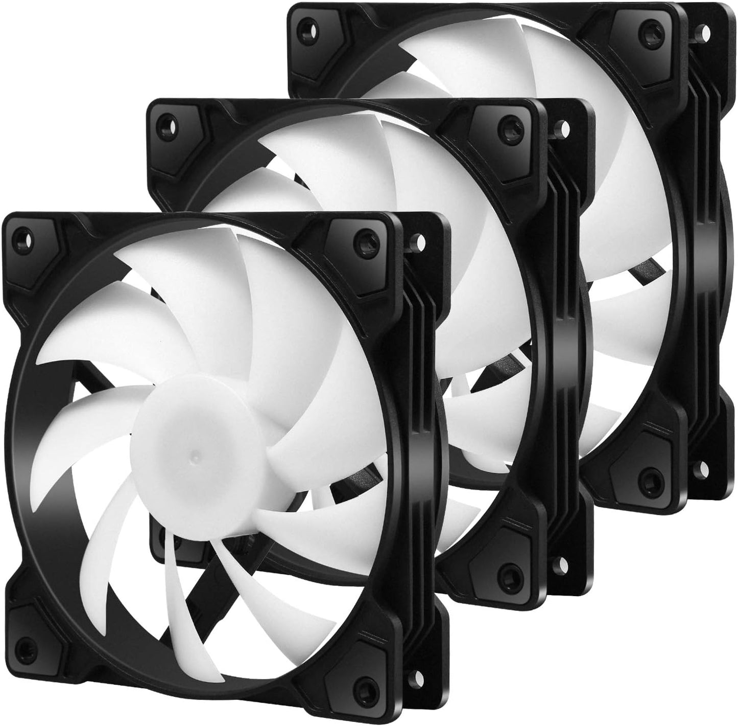 120Mm 3-Pin High Airflow Long Life Case Fan for PC Cases, CPU Coolers, and Radiators 3-Pack,Sr12-Bw3-3-Us