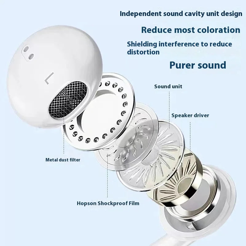 Pc Earbuds with Microphone In-Ear Usb C Headphone for Pc 3.5Mm Swimming Earbuds with Stereo Audio Applicable round Cable