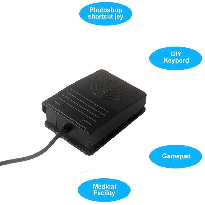 USB Foot Pedal Keyboard Switcher for HID PC Computer Office USB Action Control Customized Media Key Function Mouse PC Games