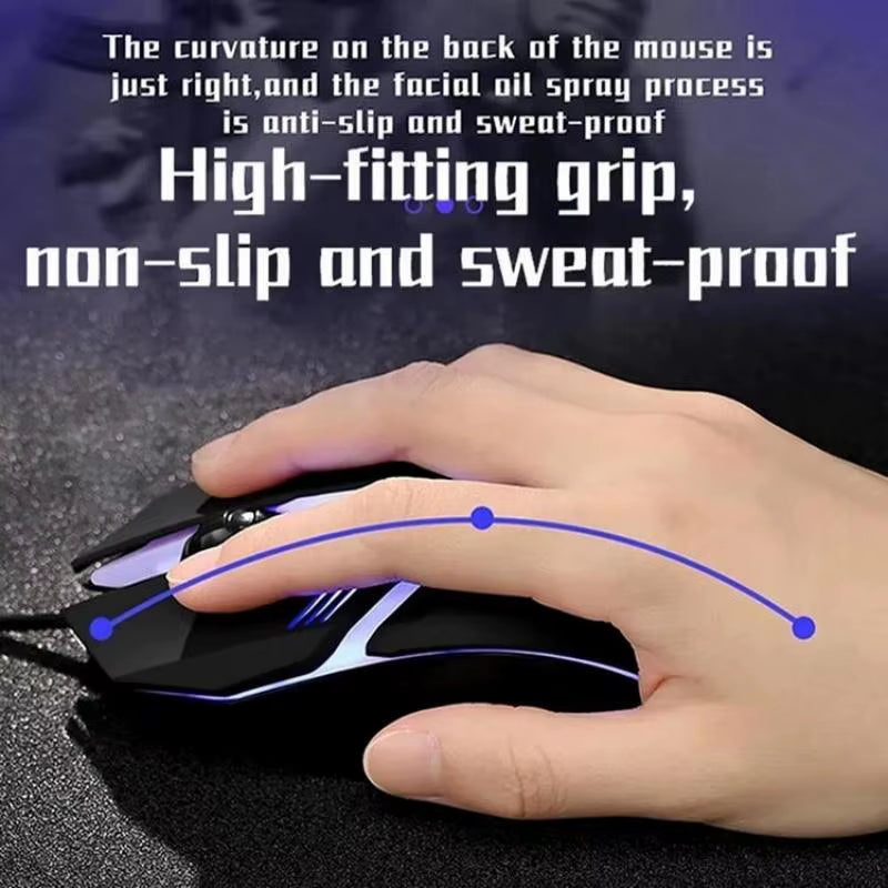 20251 PC ITLY M01 Sports LED Luminous Backlit USB Wired Gaming Mouse for Desktop PC Laptop Office Computer Gaming Mouse