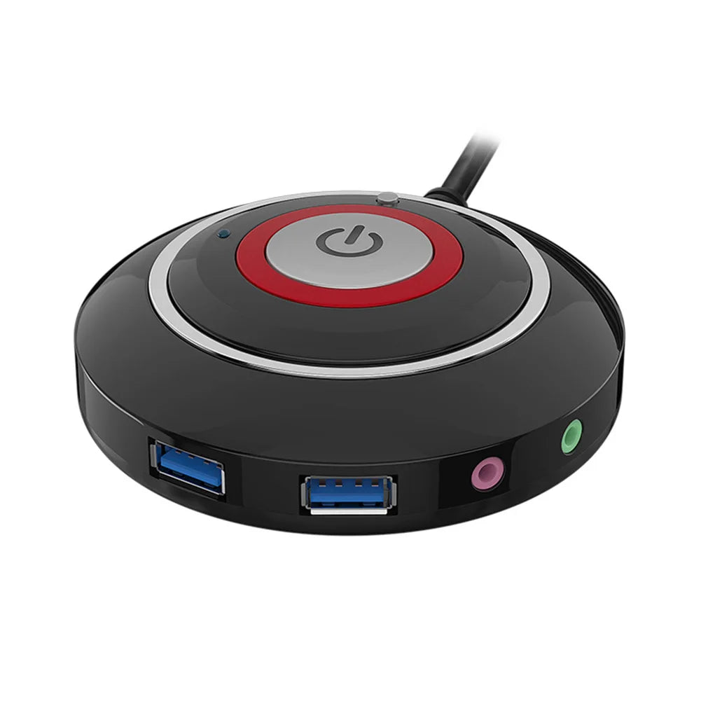 1.6M PC Power Button Switch Portable Desktop Computer Switch with Extension Cord PC On/Off Reset Push Button Power Supply