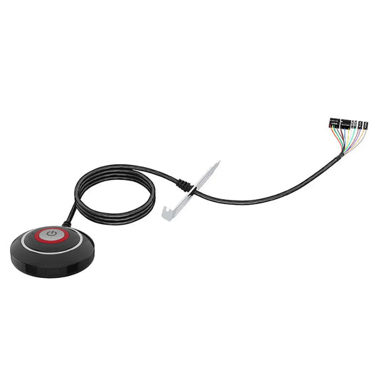 1.6M PC Power Button Switch Portable Desktop Computer Switch with Extension Cord PC On/Off Reset Push Button Power Supply