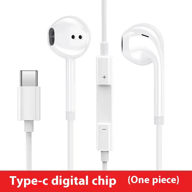 Pc Earbuds with Microphone In-Ear Usb C Headphone for Pc 3.5Mm Swimming Earbuds with Stereo Audio Applicable round Cable