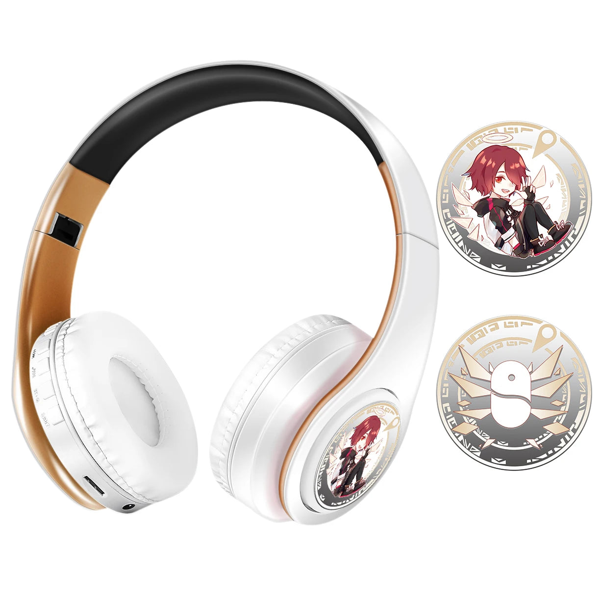 Wireless Silent Disco Headphone Anime Arknights Exusiai Stereo Bluetooth Headphone for Playing Games Sport Earphone with Mic
