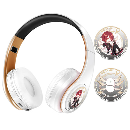 Wireless Silent Disco Headphone Anime Arknights Exusiai Stereo Bluetooth Headphone for Playing Games Sport Earphone with Mic