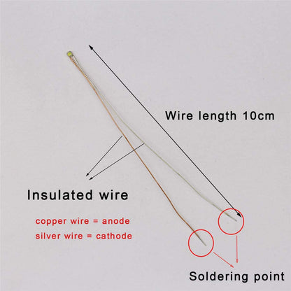 25Pcs Pre-Soldered Micro Litz Wired Leads Red SMD Led 0603 + Muti-Resistor New