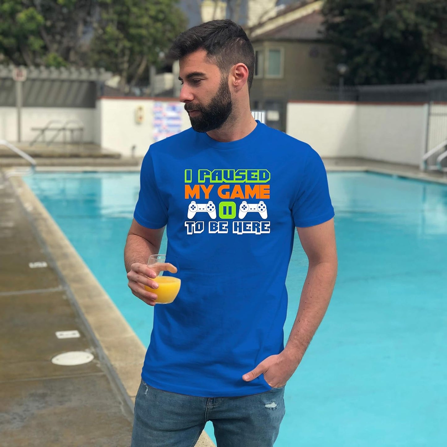 I Paused My Game to Be Here T Shirt Video Game Shirts for Men