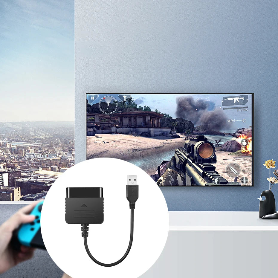 USB Adapter for Sony PS2 to PS3 PC Video Converter for Gaming Controller Joypad Gamepad PC Video Game Accessories