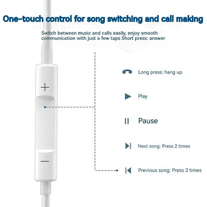 Pc Earbuds with Microphone In-Ear Usb C Headphone for Pc 3.5Mm Swimming Earbuds with Stereo Audio Applicable round Cable
