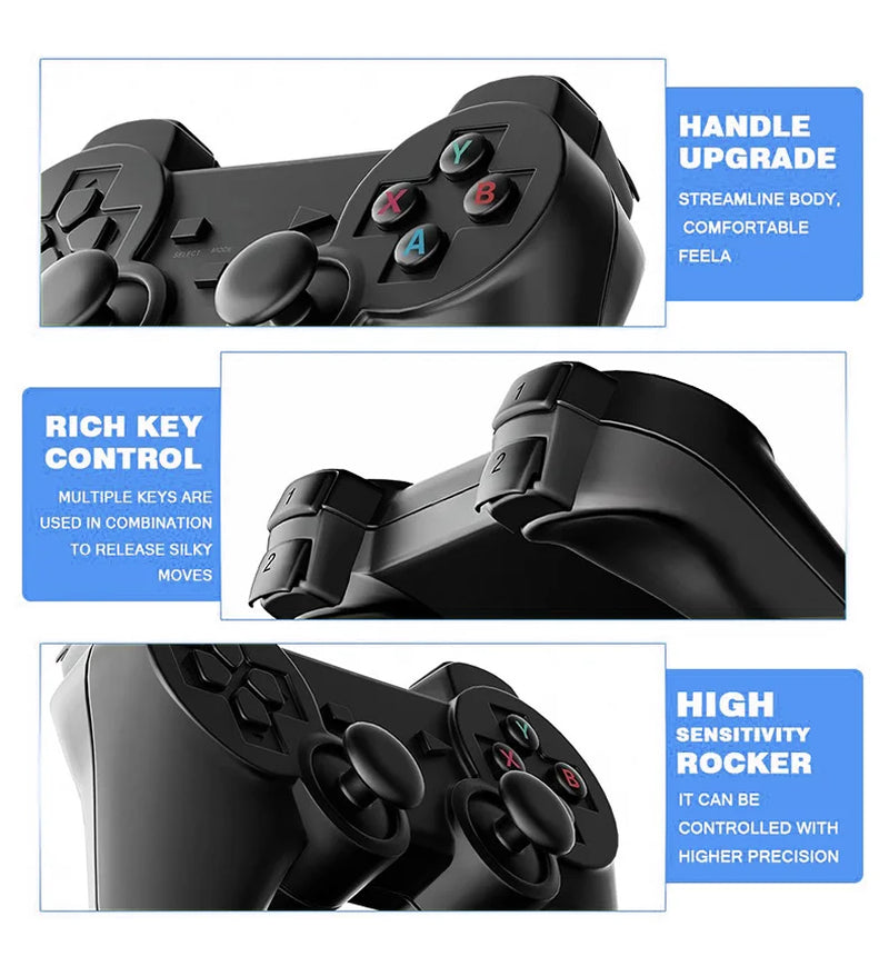 M8 Video Game Stick Video Game Stick Console Lite 4K Video Game M8 Console 64GB Double Wireless Controller Games Kid Xmas Gift