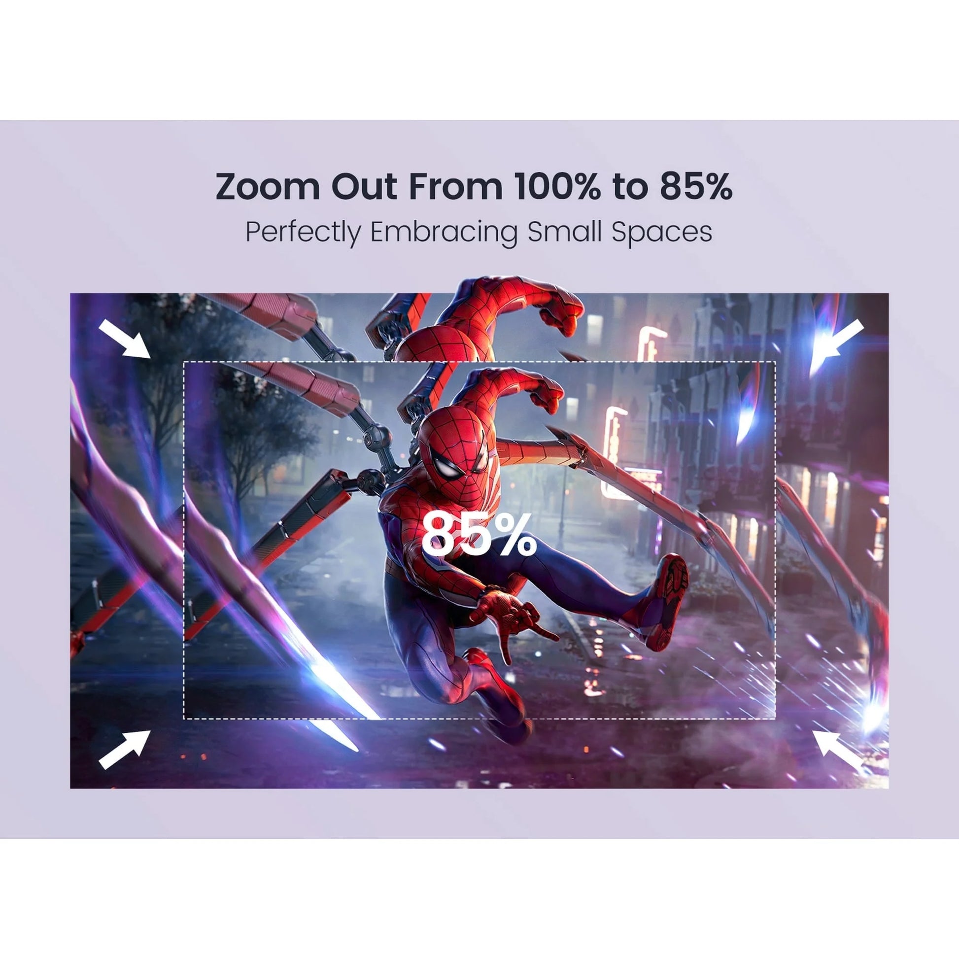 [270° Rotatable & Auto Keystone] Mini Projector with Wifi6 and Bluetooth, 1080P FHD Support 4K, 300 ANSI Outdoor Portable Projector, Built-In Apps