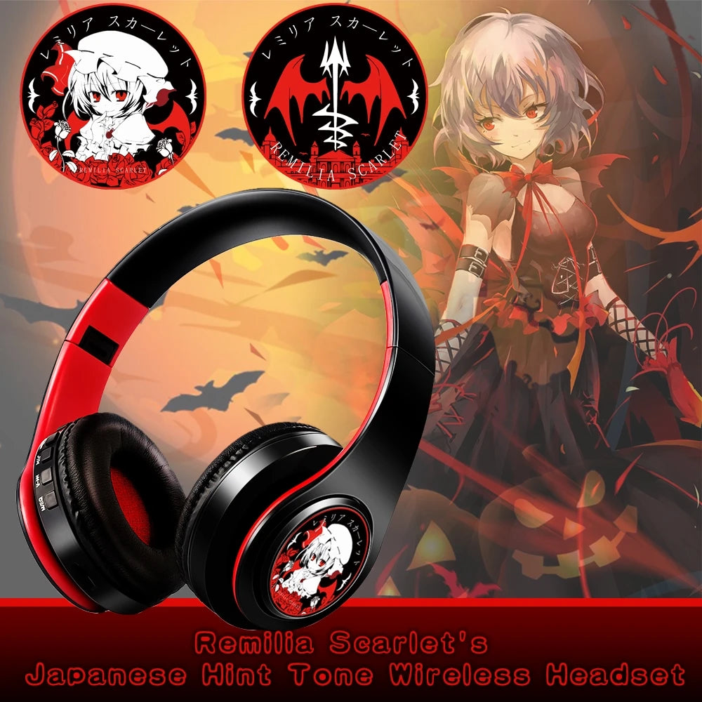 Wireless Silent Disco Headphone Anime Arknights Exusiai Stereo Bluetooth Headphone for Playing Games Sport Earphone with Mic
